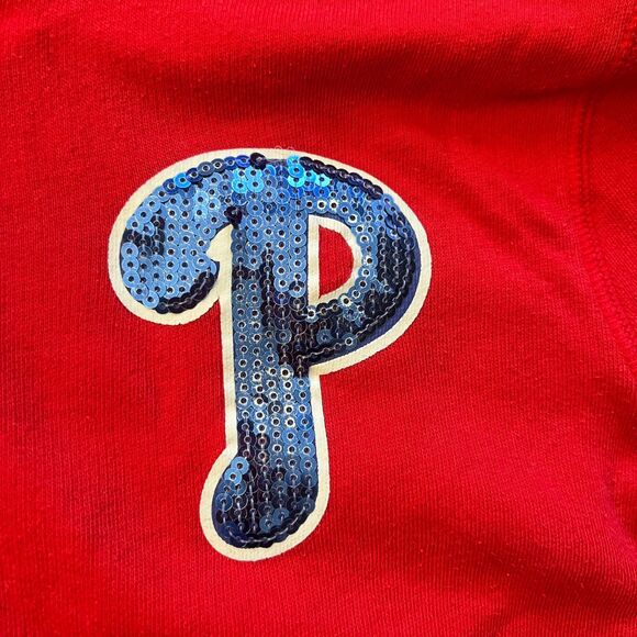 PINK Victoria's Secret Hoodie Jacket M Philadelphia Phillies Red Take Me Home - Picture 7 of 14